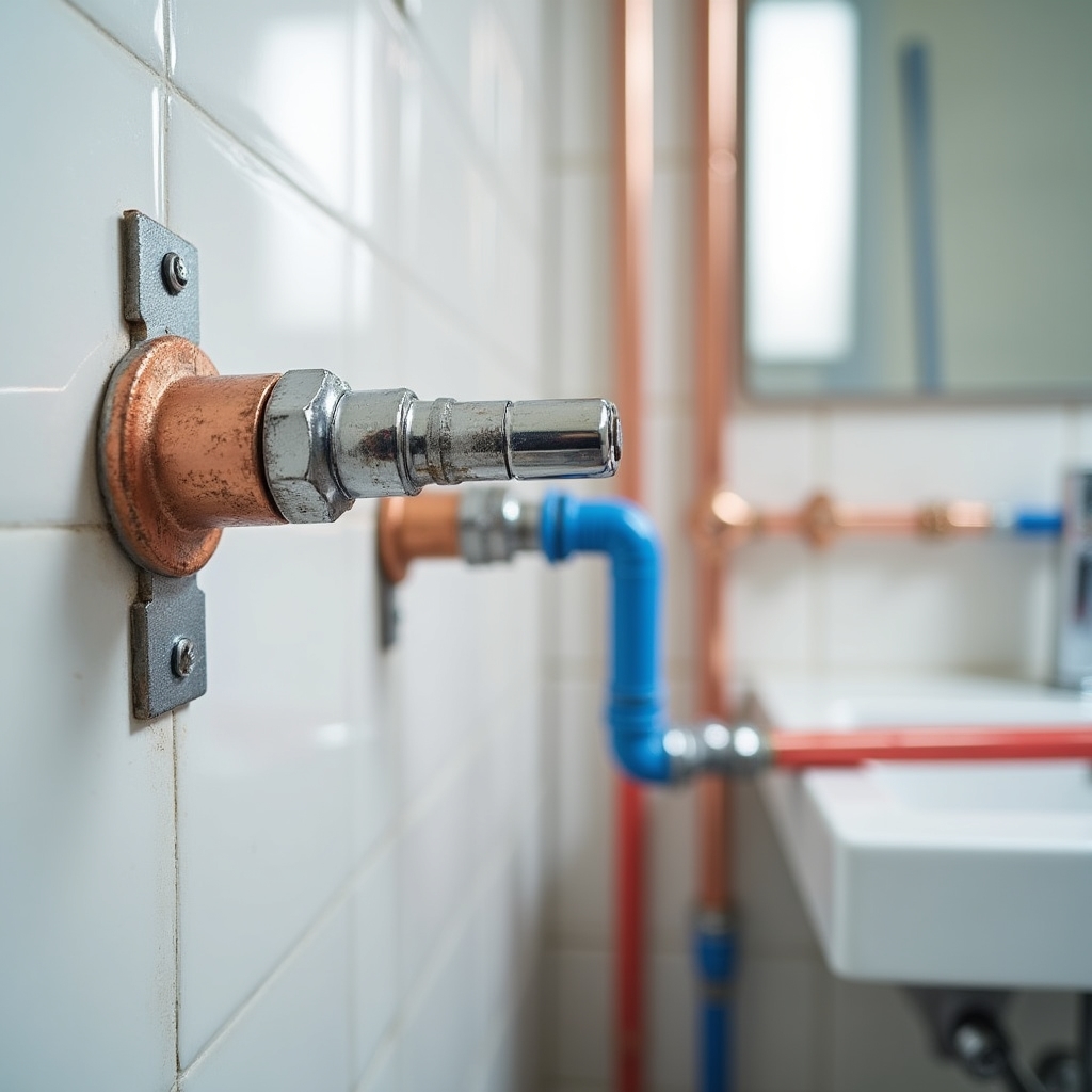 Installazione impianto idraulico in bagno residenziale
